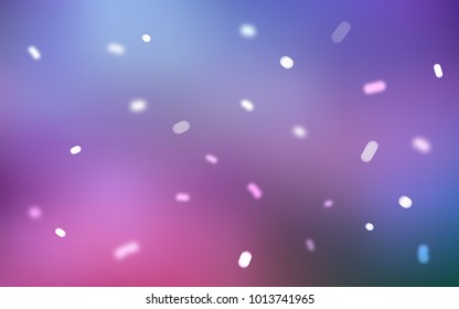 Dark Pink, Blue vector cover with beautiful snowflakes. Snow on blurred abstract background with gradient. The pattern can be used for new year ad, booklets.