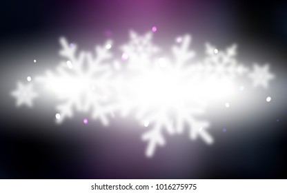Dark Pink, Blue vector cover with beautiful snowflakes. Modern geometrical abstract illustration with crystals of ice. New year design for your business advert.