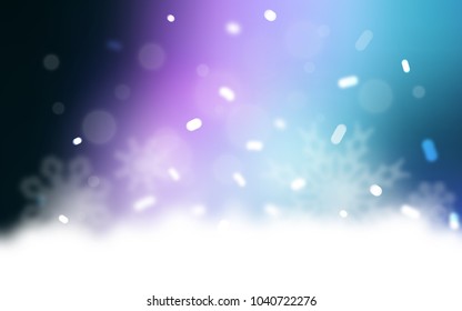 Dark Pink, Blue vector cover with beautiful snowflakes. Glitter abstract illustration with crystals of ice. The pattern can be used for new year ad, booklets.