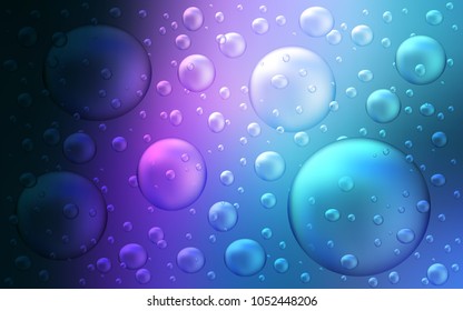 Dark Pink, Blue vector cover with spots. Abstract illustration with colored bubbles in nature style. Pattern can be used as texture of water, rain drops.