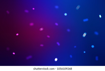 Dark Pink, Blue vector cover with beautiful snowflakes. Shining colored illustration with snow in christmas style. The pattern can be used for year new  websites.