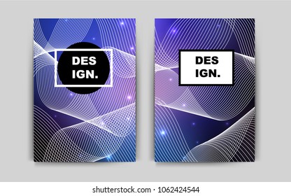 Dark Pink, Blue vector cover for Envelopes. Modern abstract design concept with colorful gradient. Beautiful design for cover of notepads.