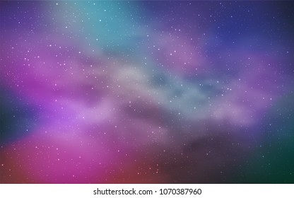 Dark Pink, Blue vector cover with astronomical stars. Modern abstract illustration with Big Dipper stars. Smart design for your business advert.