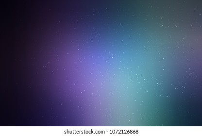 Dark Pink, Blue vector cover with astronomical stars. Space stars on blurred abstract background with gradient. Pattern for futuristic ad, booklets.