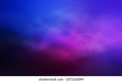 Dark Pink, Blue vector cover with astronomical stars. Shining illustration with sky stars on abstract template. Pattern for astrology websites.