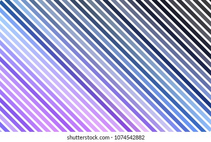 Dark Pink, Blue vector cover with long lines. Glitter abstract illustration with colored sticks. Smart design for your business advert.