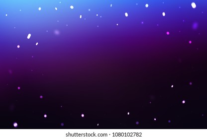 Dark Pink, Blue vector cover with beautiful snowflakes. Shining colored illustration with snow in christmas style. The pattern can be used for new year leaflets.