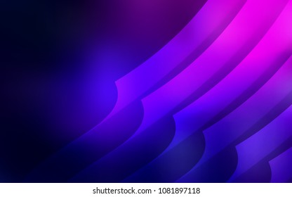 Dark Pink, Blue vector cover with stright stripes. Glitter abstract illustration with colored sticks. Smart design for your business advert.