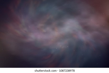 Dark Pink, Blue vector cover with astronomical stars. Space stars on blurred abstract background with gradient. Best design for your ad, poster, banner.
