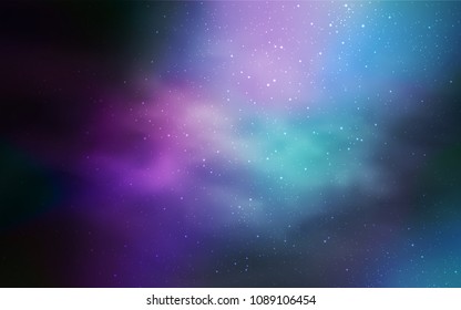 Dark Pink, Blue vector cover with astronomical stars. Modern abstract illustration with Big Dipper stars. Pattern for astronomy websites.