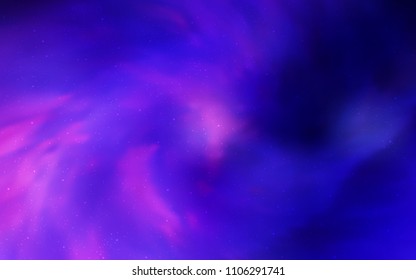Dark Pink, Blue vector cover with astronomical stars. Modern abstract illustration with Big Dipper stars. Pattern for astronomy websites.
