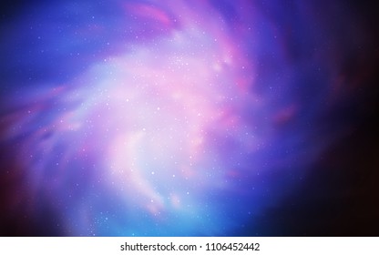 Dark Pink, Blue vector cover with astronomical stars. Shining colored illustration with bright astronomical stars. Pattern for astrology websites.