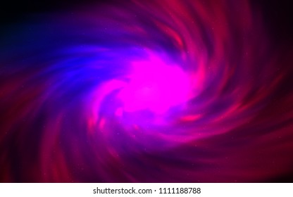 Dark Pink, Blue vector cover with astronomical stars. Glitter abstract illustration with colorful cosmic stars. Best design for your ad, poster, banner.
