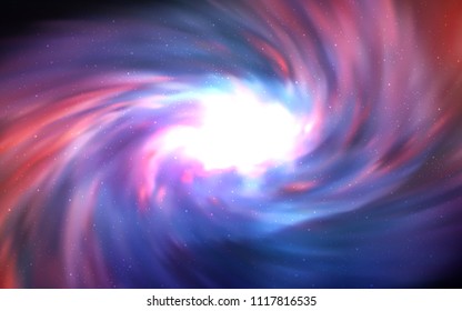 Dark Pink, Blue vector cover with astronomical stars. Shining illustration with sky stars on abstract template. Pattern for astronomy websites.