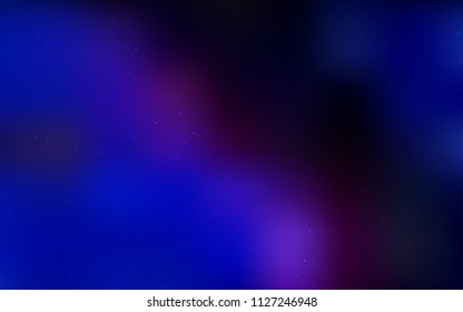 Dark Pink, Blue vector cover with astronomical stars. Blurred decorative design in simple style with galaxy stars. Smart design for your business advert.