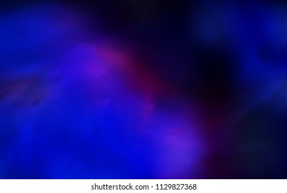 Dark Pink, Blue vector cover with astronomical stars. Shining illustration with sky stars on abstract template. Best design for your ad, poster, banner.