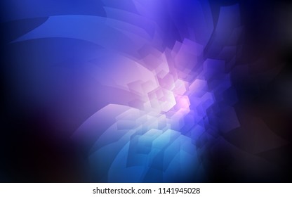 Dark Pink, Blue vector cover with set of hexagons. Colorful hexagons on white backdrop. Pattern can for your ad, booklets.