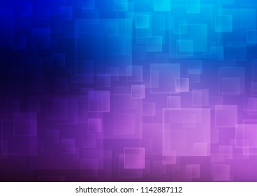 Dark Pink, Blue vector cover in polygonal style. Rectangles on abstract background with colorful gradient. Best design for your ad, poster, banner.