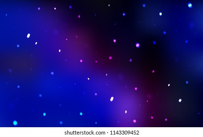 Dark Pink, Blue vector cover with beautiful snowflakes. Shining colored illustration with snow in christmas style. The pattern can be used for new year ad, booklets.