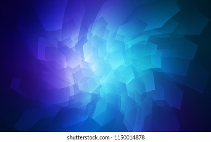 Dark Pink, Blue vector cover with set of hexagons. Illustration with set of colorful hexagons. Pattern can be used for landing pages.