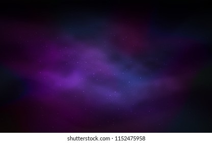 Dark Pink, Blue vector cover with astronomical stars. Shining colored illustration with bright astronomical stars. Best design for your ad, poster, banner.