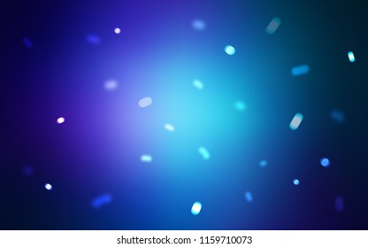 Dark Pink, Blue vector cover with beautiful snowflakes.
