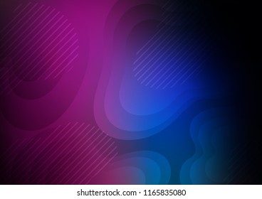 Dark Pink, Blue vector cover with long lines. Blurred decorative design in simple style with lines. Best design for your ad, poster, banner.