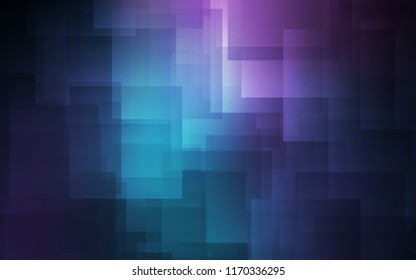 Dark Pink, Blue vector cover with stright stripes. Lines on blurred abstract background with gradient. The pattern for ad, booklets, leaflets.