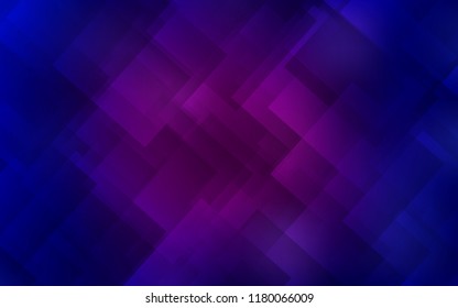 Dark Pink, Blue vector cover with stright stripes. Glitter abstract illustration with colored sticks. Smart design for your business advert.