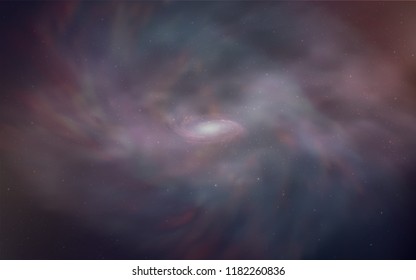 Dark Pink, Blue vector cover with astronomical stars. Shining illustration with sky stars on abstract template. Template for cosmic backgrounds.