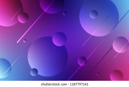 Dark Pink, Blue vector cover with spots. Blurred bubbles on abstract background with colorful gradient. Beautiful design for your business advert.