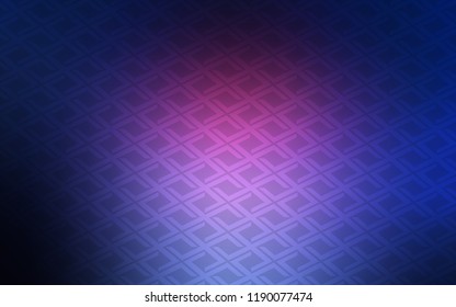 Dark Pink, Blue vector cover in polygonal style. Decorative design in abstract style with rectangles. Smart design for your business advert.