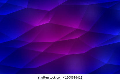 Dark Pink, Blue vector cover in polygonal style. Decorative design in abstract style with triangles. Pattern for commercials.