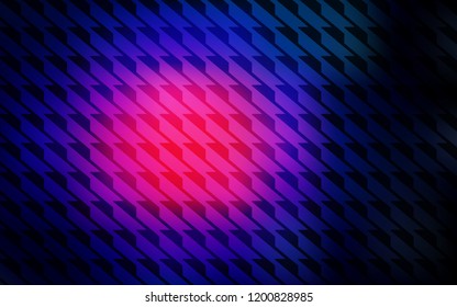 Dark Pink, Blue vector cover with stright stripes. Glitter abstract illustration with colorful sticks. Smart design for your business advert.