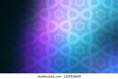 Dark Pink, Blue vector cover with small and big stars. Shining colored illustration with stars. Best design for your ad, poster, banner.