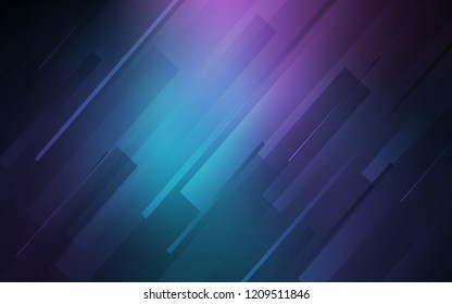 Dark Pink, Blue vector cover with stright stripes. Glitter abstract illustration with colored sticks. The pattern for ad, booklets, leaflets.