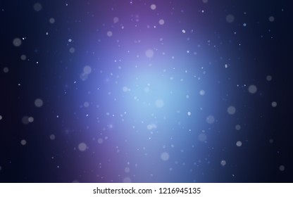 Dark Pink, Blue vector cover with beautiful snowflakes. Shining colored illustration with snow in christmas style. New year design for your ad, poster, banner.