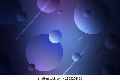 Dark Pink, Blue vector cover with spots. Modern abstract illustration with colorful water drops. New design for ad, poster, banner of your website.