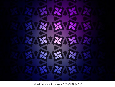 Dark Pink, Blue vector cover in triangles, cubes. Lines, rhombus with colorful gradient. Pattern can be used for websites.
