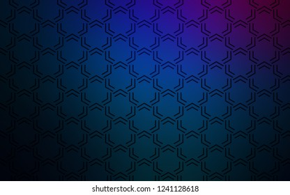 Dark Pink, Blue vector cover with stright stripes. Shining colored illustration with sharp stripes. Template for your beautiful backgrounds.