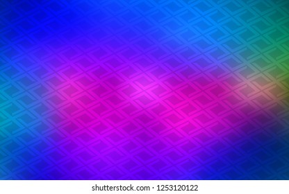 Dark Pink, Blue vector cover in polygonal style. Modern abstract illustration with colorful rectangles. Smart design for your business advert.
