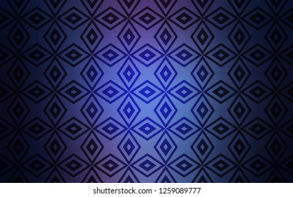 Dark Pink, Blue vector cover in polygonal style. Decorative design in abstract style with rectangles. Best design for your ad, poster, banner.