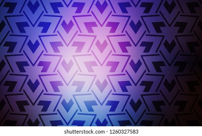 Dark Pink, Blue vector cover with polygonal style. Illustration with set of colorful triangles, lines. Pattern for websites.