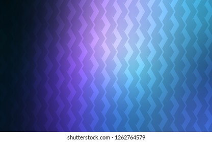 Dark Pink, Blue vector cover with stright stripes. Lines on blurred abstract background with gradient. Best design for your ad, poster, banner.