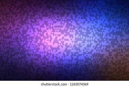 Dark Pink, Blue vector cover in polygonal style. Modern abstract illustration with colorful triangles. Modern template for your landing page.