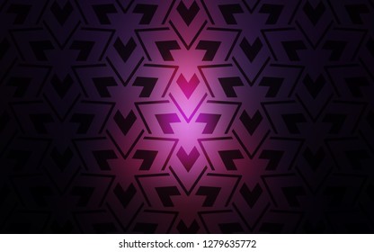 Dark Pink, Blue vector cover with polygonal style. Illustration with set of colorful triangles, lines. Modern template for landing page.