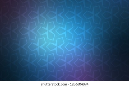 Dark Pink, Blue vector cover in polygonal style. Beautiful illustration with rectangles and squares. Smart design for your business advert.
