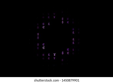 Dark Pink, Blue vector cover with EUR, JPY, GBP signs. Shining colored illustration with EUR, JPY, GBP signs. The pattern can be used for ad, booklets, leaflets of banks.