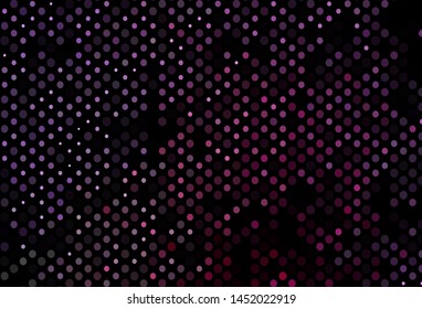 Dark Pink, Blue vector cover with spots. Glitter abstract illustration with blurred drops of rain. Design for business adverts.
