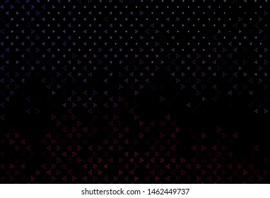 Dark Pink, Blue vector cover in polygonal style. Triangles on abstract background with colorful gradient. Pattern for commercials.